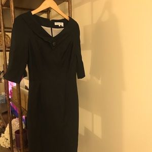 Black Midi Dress, Formal Fit